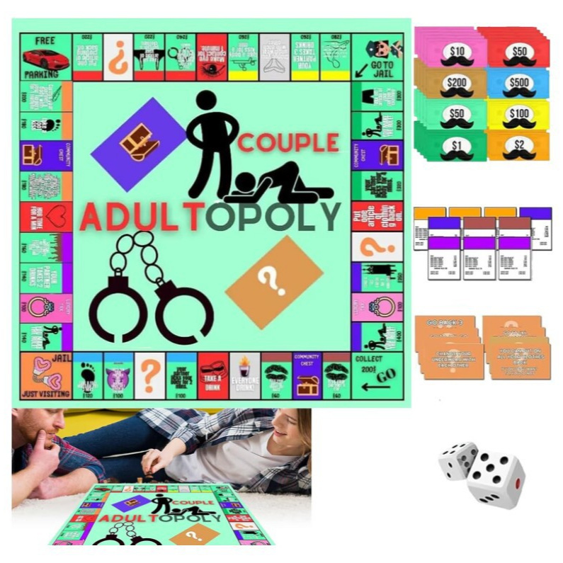 Board Game Monopoly - لعبة لوحية للأزواج على طراز مونوبولي،