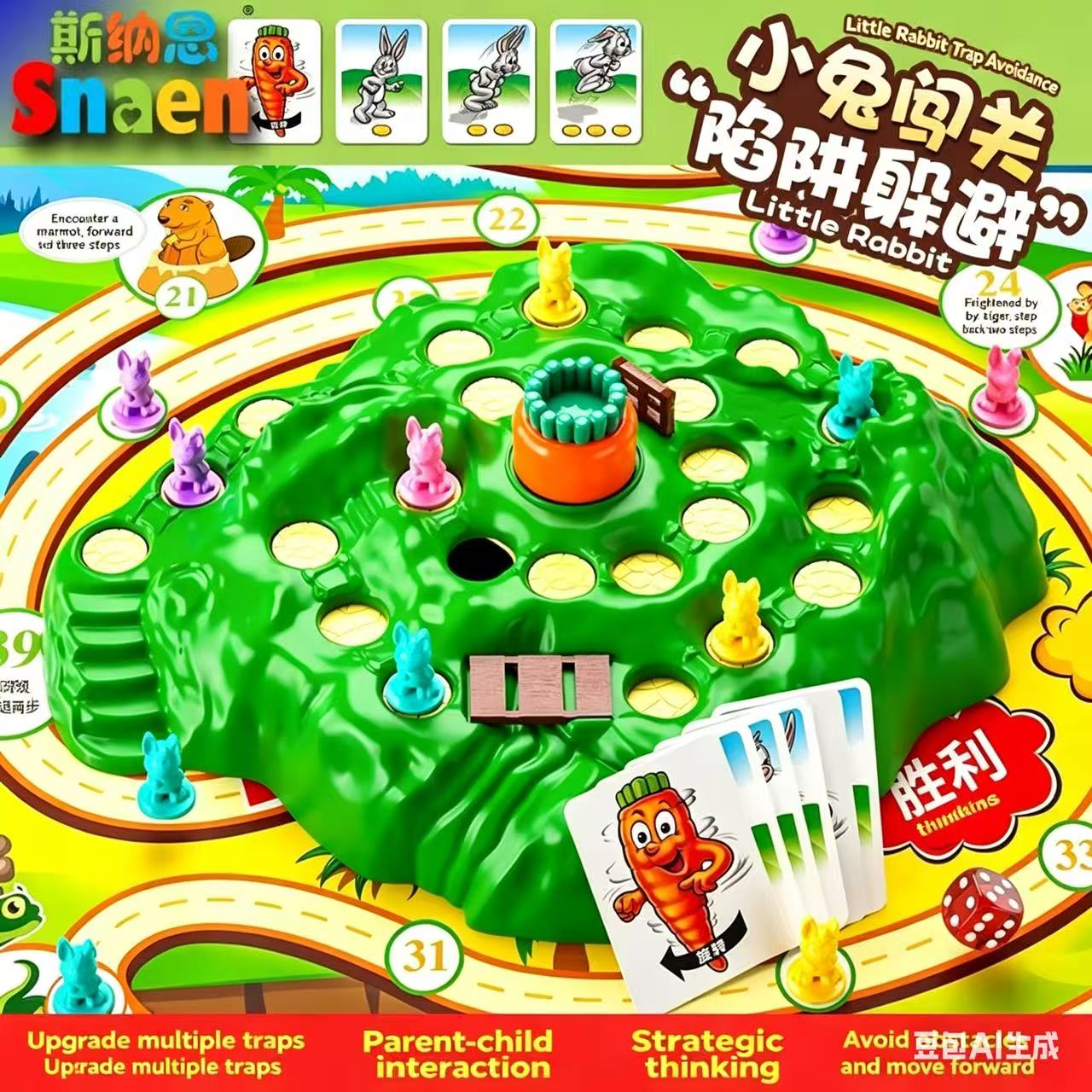Board Game Land - لعبة مصيدة الأرانب الممتعة الأكثر مبيعًا،