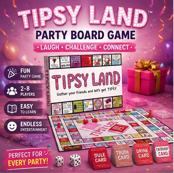 Board Game Land - هدية للحفلات: لعبة تيبي لاند للشرب