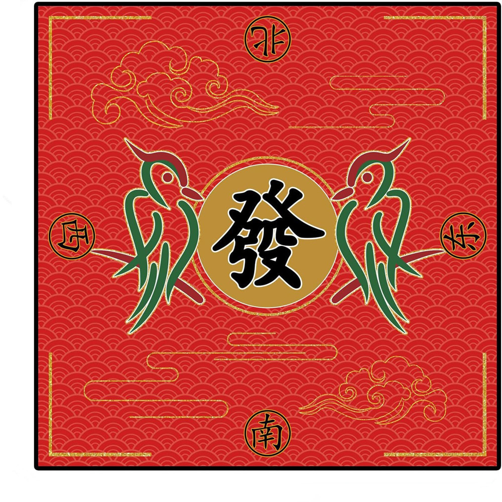 Board Game Mahjong - بساط ماجونج عالي الجودة من المطاط،