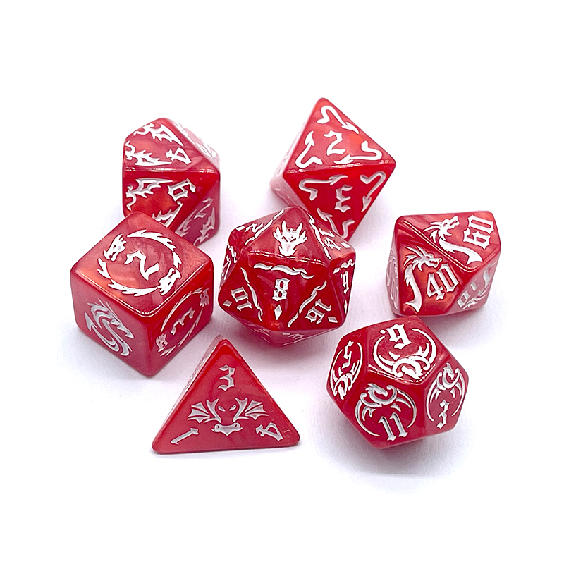 Board Game Font - 7 قطعة من الألوان الحمراء الجديدة