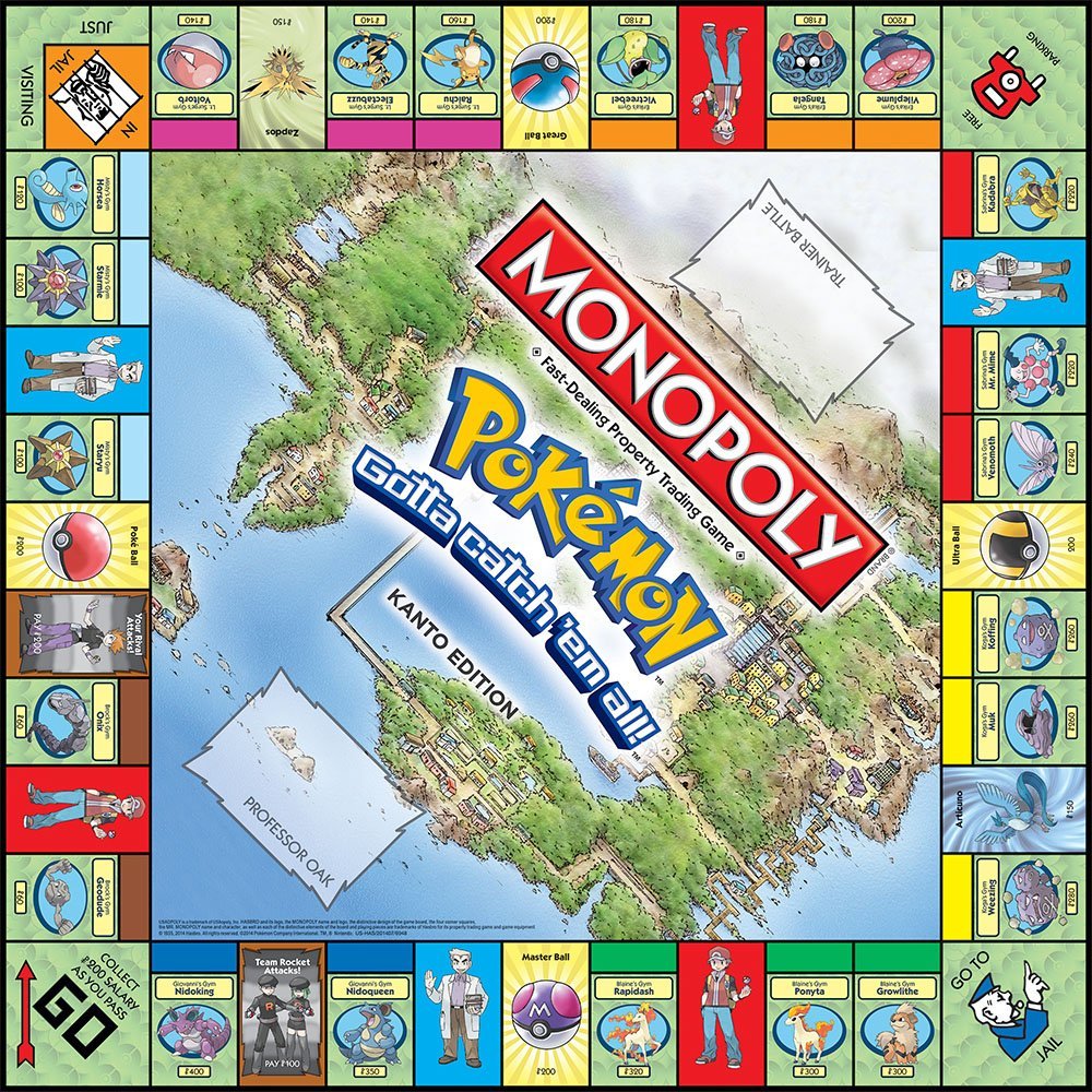 MONOPOLY بوكيمون مجلس أرواق لع - مراجعة Board Game Monopoly وسعره