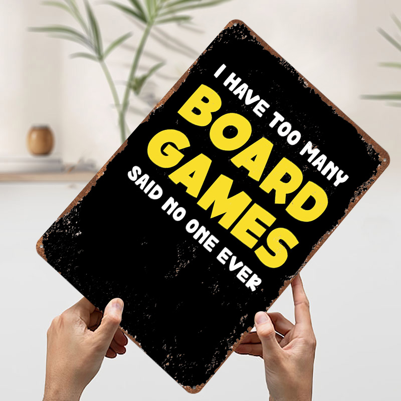 لافتات معدنية مطبوعة ثلاثية ال - مراجعة Board Game Quote وسعره