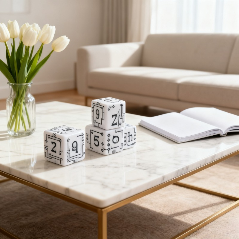 D6 الميكانيكية نمط نرد متعدد ا - مراجعة Board Game Font وسعره
