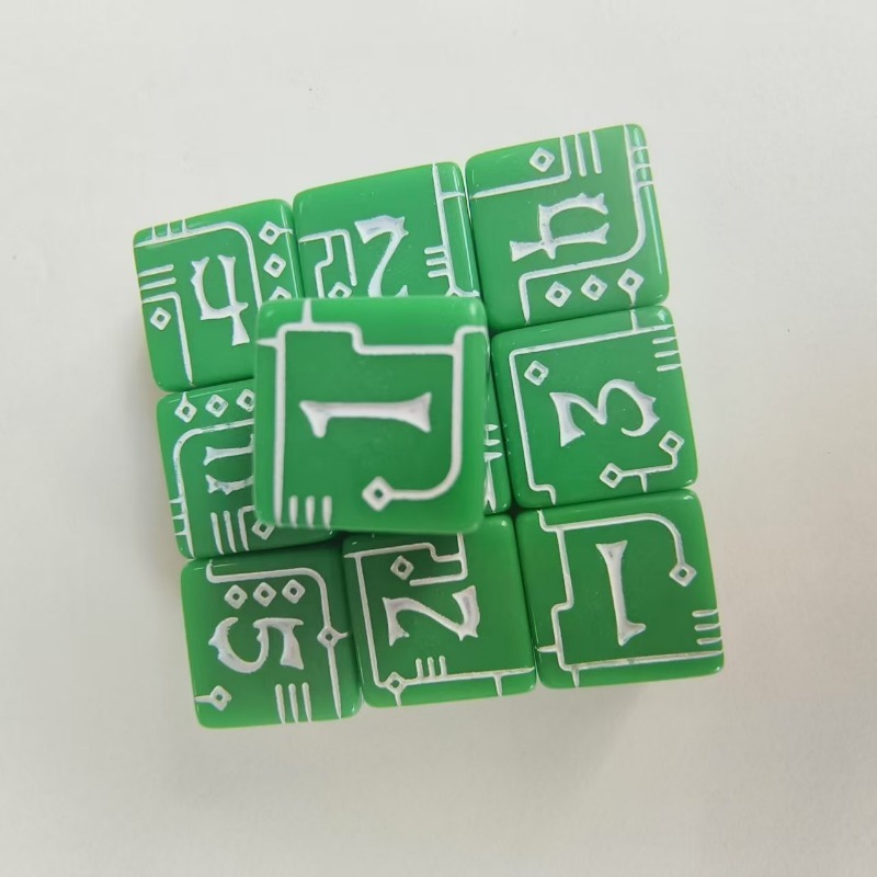 D6 الميكانيكية نمط نرد متعدد ا - مراجعة Board Game Font وسعره