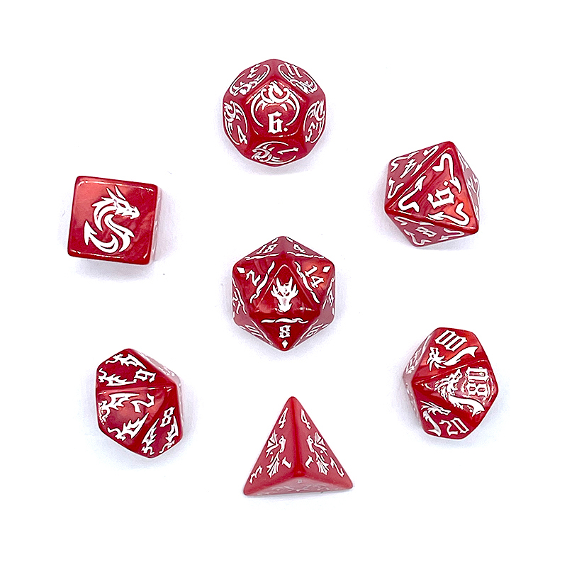 7 قطعة من الألوان الحمراء الجد - مراجعة Board Game Font وسعره