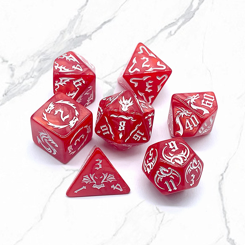 7 قطعة من الألوان الحمراء الجد - مراجعة Board Game Font وسعره
