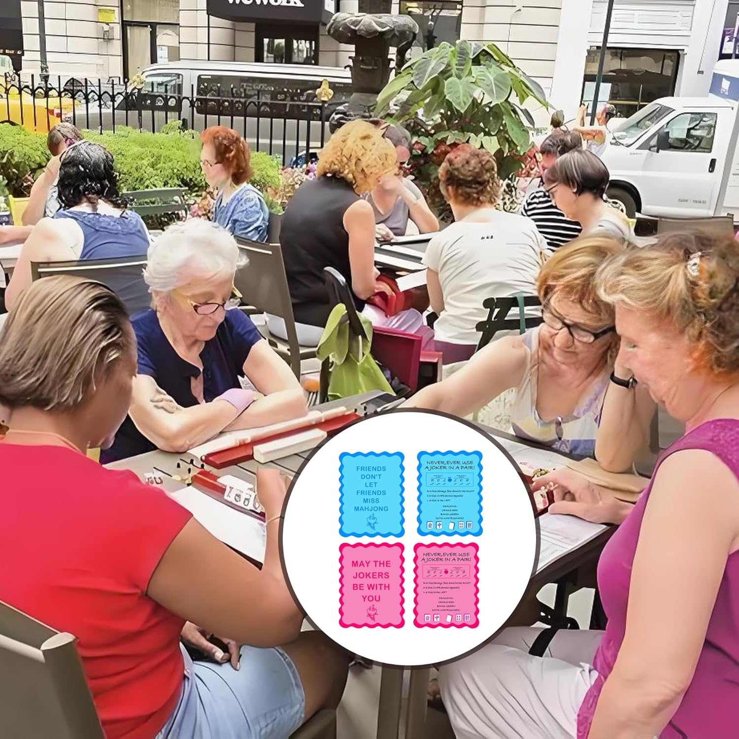 4 قطع من بطاقات خلط الماهجونغ  - مراجعة Board Game Mahjong وسعره