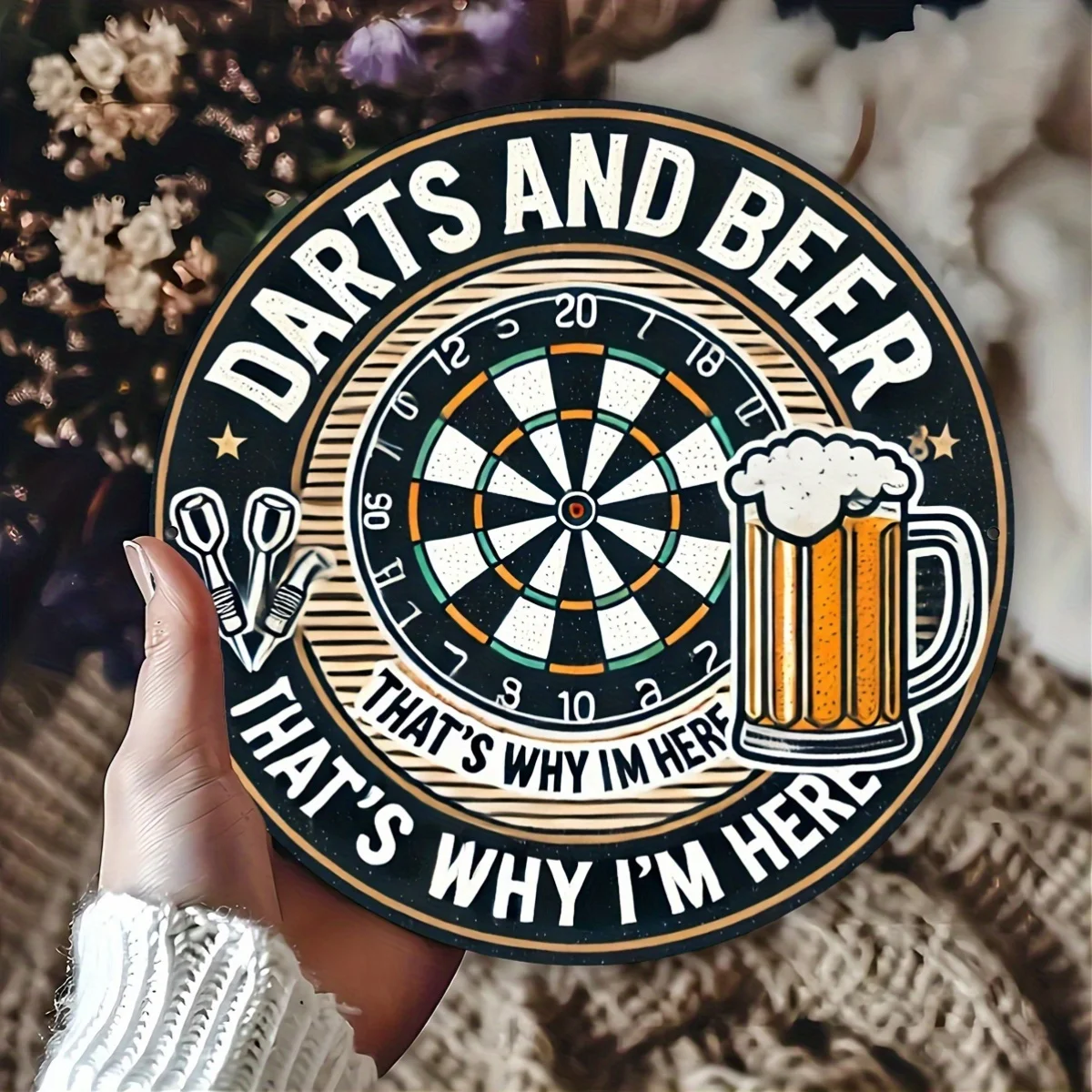 لوحة معدنية مستديرة بتصميم لوح - مراجعة Board Game Quote وسعره